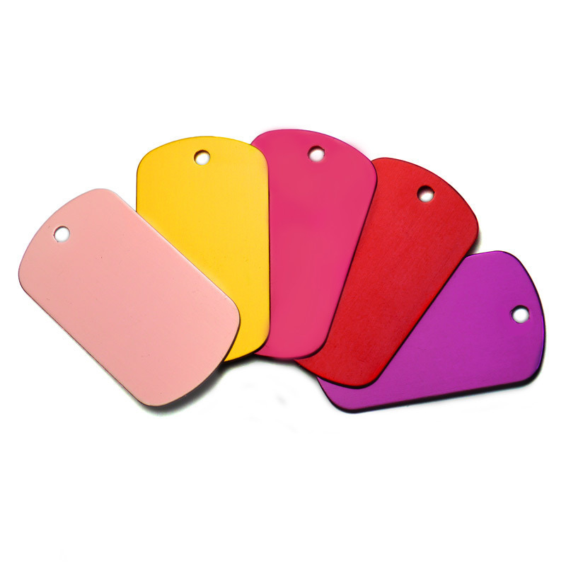 100Pcs Dog Tag Military Pet Id Tags Aluminum Name Pendant Blank Dog Tags Personalized Customized Dog Tag 201126