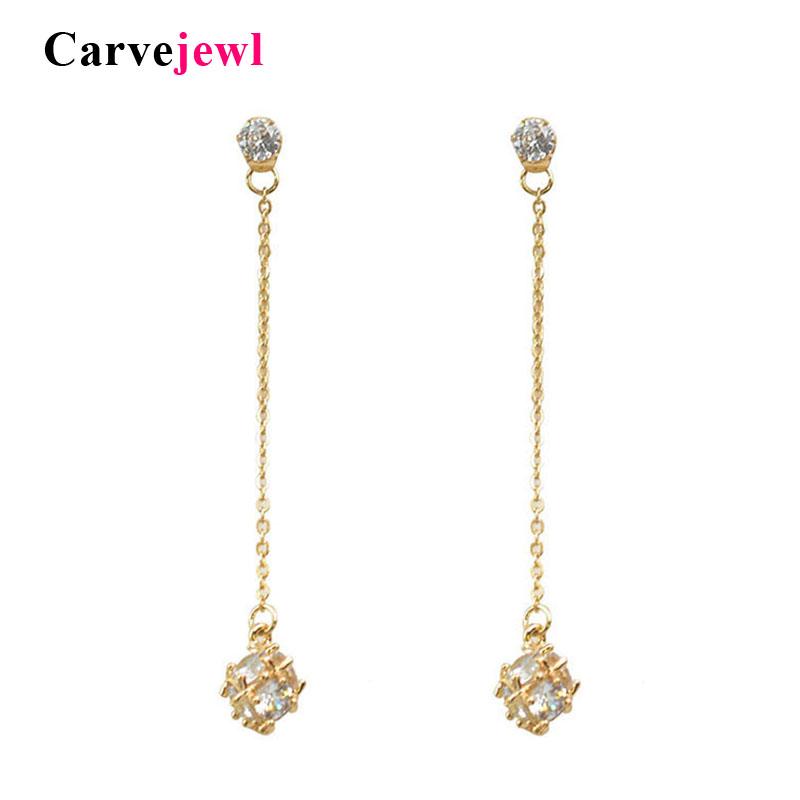 Carvejewl Korea high-end creative simple tassel earrings temperament long Cubic Zircon ball earrings women double sided
Carvejewl Korea high-end creative simple tassel earrings temperament long Cubic Zircon ball earrings women double sided