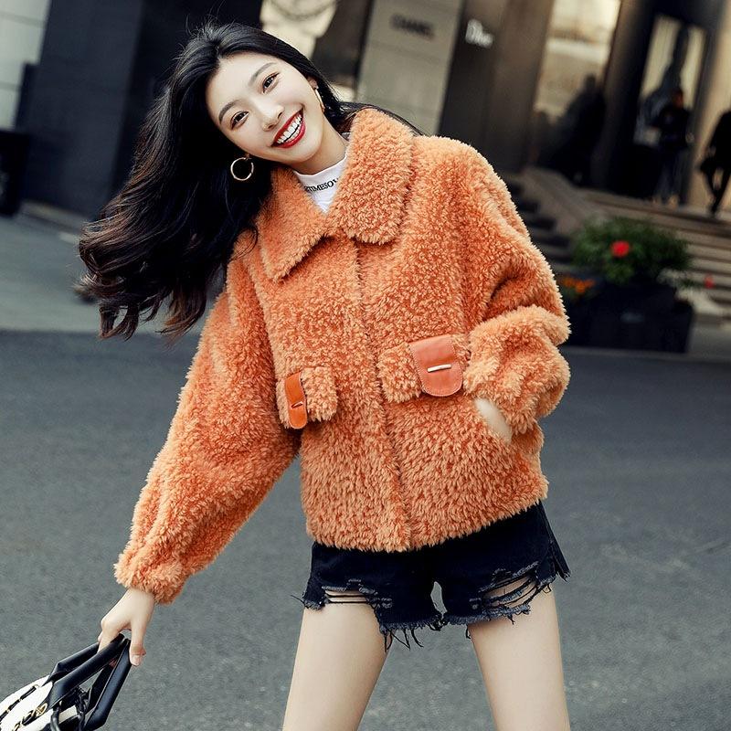Winter High Quality Lapel Wool Loose Coat for Women Office Lady Thick Warm Fashion New Fur Jacket Short Fashion Trend Outwear, Orange
Winter High Quality Lapel Wool Loose Coat for Women Office Lady Thick Warm Fashion New Fur Jacket Short Fashion Trend Outwear, Orange