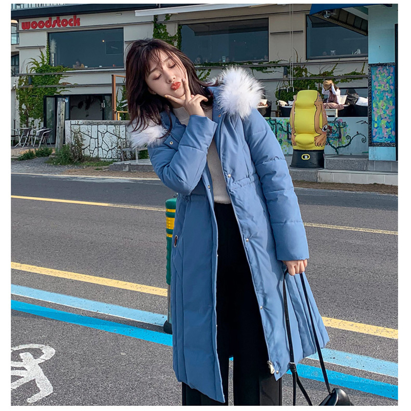 Winter Jacket Female Parka Coat hoodie Down Cotton Jacket big fuax Fur collar Long Hooded thick Parkas Coat Women 201017