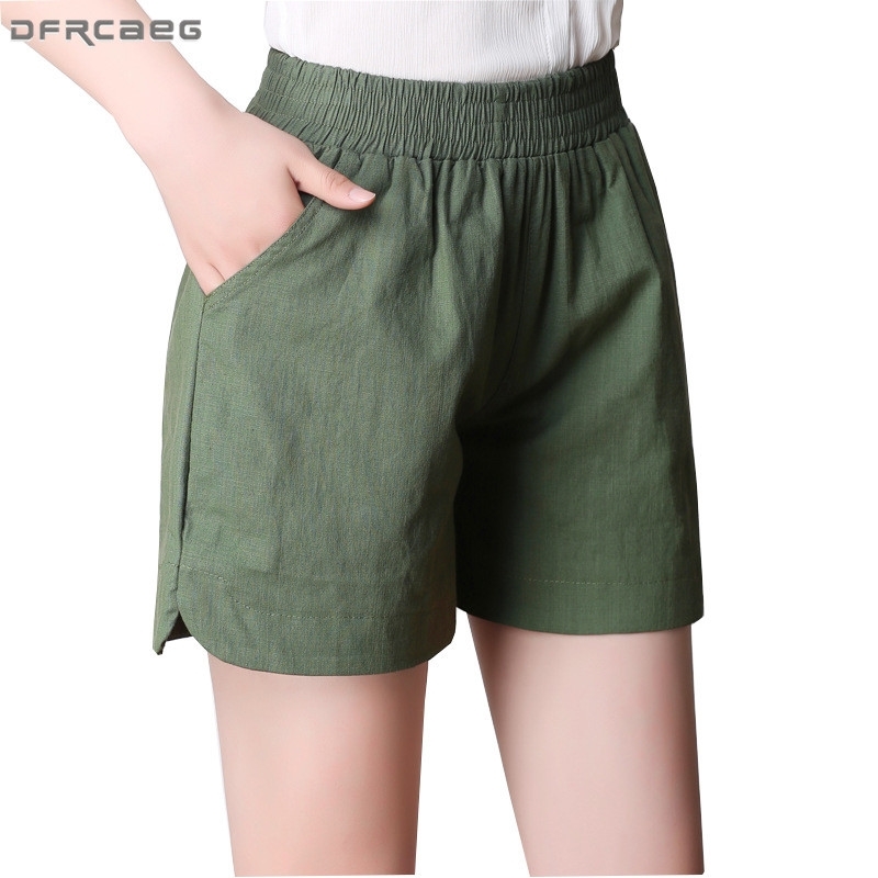4XL Big Size Womens Shorts Summer Fashion Loose Elastic Waist Cotton Linen Short Trousers Femme With Pocket Candy Color Y200403, Black
4XL Big Size Womens Shorts Summer Fashion Loose Elastic Waist Cotton Linen Short Trousers Femme With Pocket Candy Color Y200403, Black