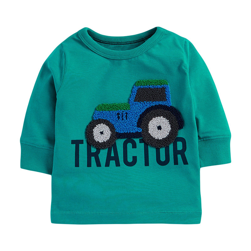 Little maven Boys Long Sleeve t-shirts Fall 2020 Children's Clothing Cotton Tractor Car Baby Boys Clothes for Kids Garment Y0121