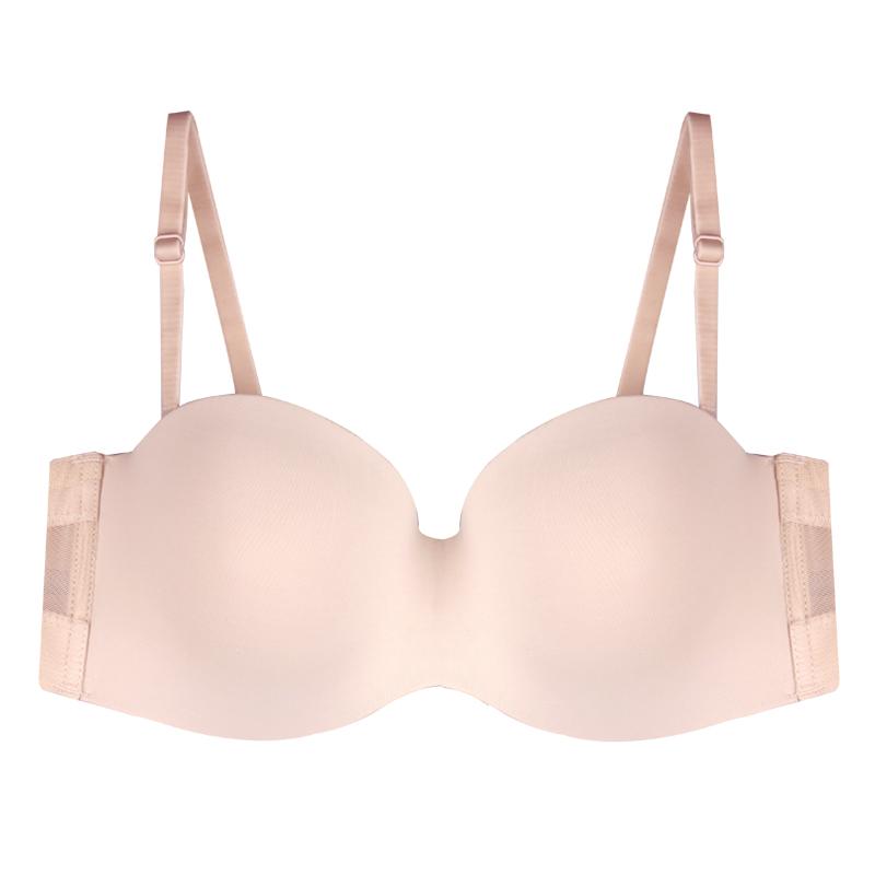 MiaoErSiDai Sexy Women's Bra 1/2 Cup Push Up Brassiere Strapless Underwired Back Band Dress Wedding Backless Invisible Soft Bra, Black
MiaoErSiDai Sexy Women's Bra 1/2 Cup Push Up Brassiere Strapless Underwired Back Band Dress Wedding Backless Invisible Soft Bra, Black