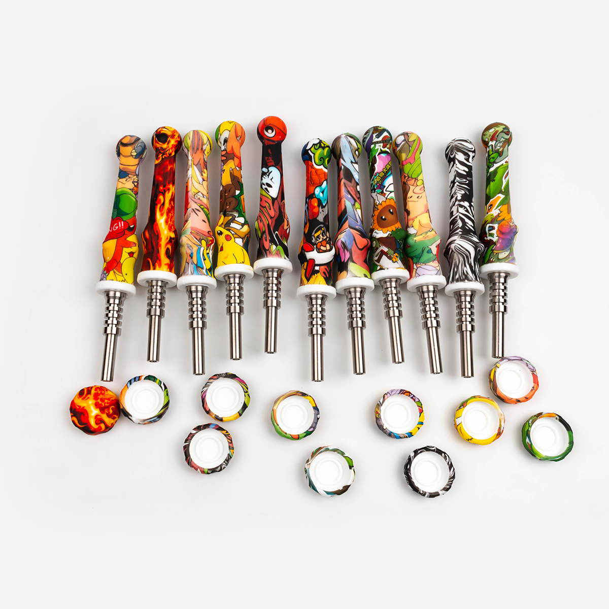 Silicone nectar nail collector Mini Smoking Water Pipes Printing with Titanium Oil Rigs Tip Dab Straw Pipe
Silicone nectar nail collector Mini Smoking Water Pipes Printing with Titanium Oil Rigs Tip Dab Straw Pipe