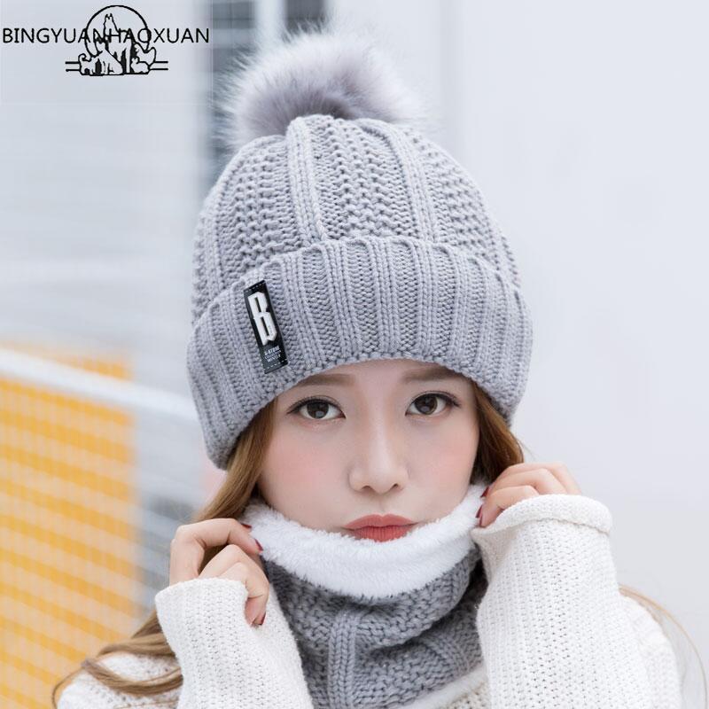 BINGYUANHAOXUAN B letters knitted Hat Women Brand High Quality Winter Women Ball Ski Fur Hat PomPoms Hats knitted scarf, Beige hat
BINGYUANHAOXUAN B letters knitted Hat Women Brand High Quality Winter Women Ball Ski Fur Hat PomPoms Hats knitted scarf, Beige hat