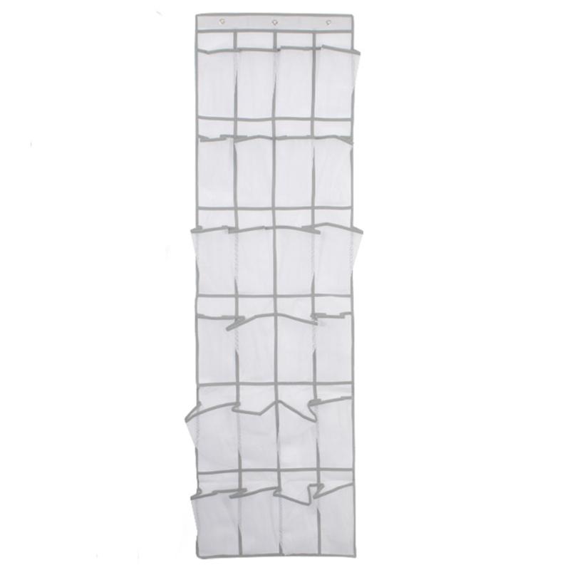 Hanging Shoe Organizer Over the Door Storage Holder Rack with 24 Mesh Breathable Pockets, White
Hanging Shoe Organizer Over the Door Storage Holder Rack with 24 Mesh Breathable Pockets, White
