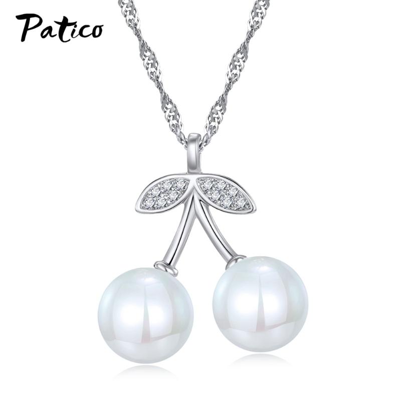 Chains 925 Sterling Silver Chain Necklaces For Women Austrian Crystal Cherry Pearl Pendant Necklace Birthday Jewelry Gift
Chains 925 Sterling Silver Chain Necklaces For Women Austrian Crystal Cherry Pearl Pendant Necklace Birthday Jewelry Gift