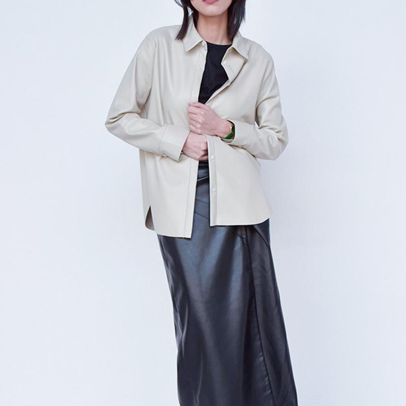 2020 Spring Women Casual Leather Coat Shirt Jacket Solid Color Outwear Top, As show picture
2020 Spring Women Casual Leather Coat Shirt Jacket Solid Color Outwear Top, As show picture