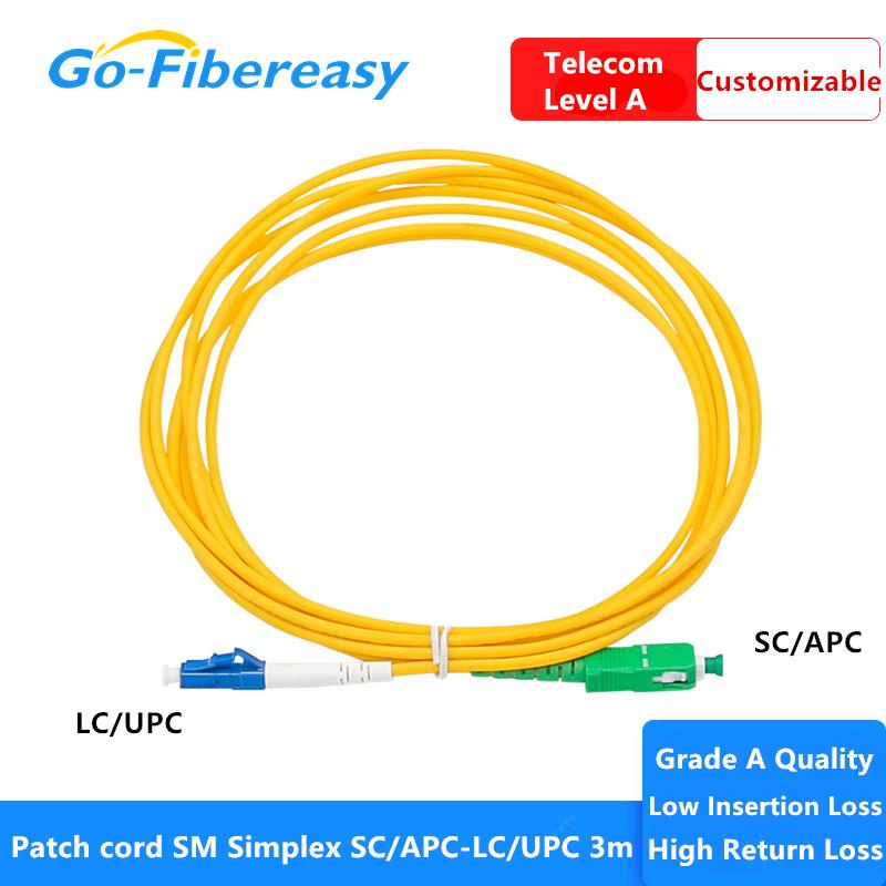 

ftth fibra optica Patch cord SM Simplex SC/APC-LC/UPC 3m 9/125um 3.0mm PVC Optical Cable
