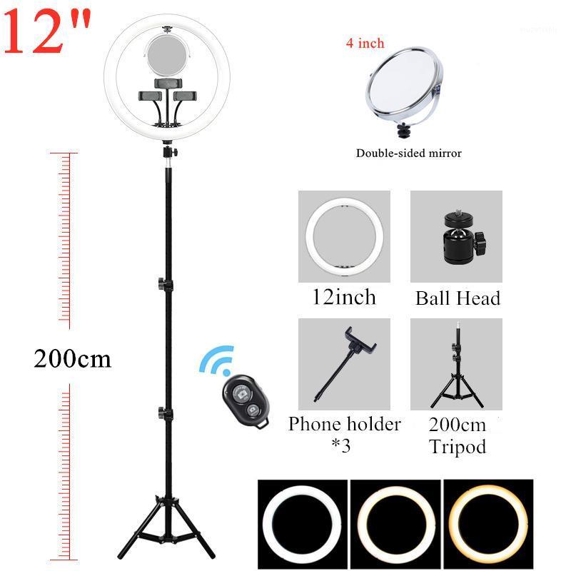 12inch 30cm Selfie Light Ring Lamp LED Dimmable Ring Light with Tripod Ringlight with mirror Stand for TikTok Youtube Live1
12inch 30cm Selfie Light Ring Lamp LED Dimmable Ring Light with Tripod Ringlight with mirror Stand for TikTok Youtube Live1