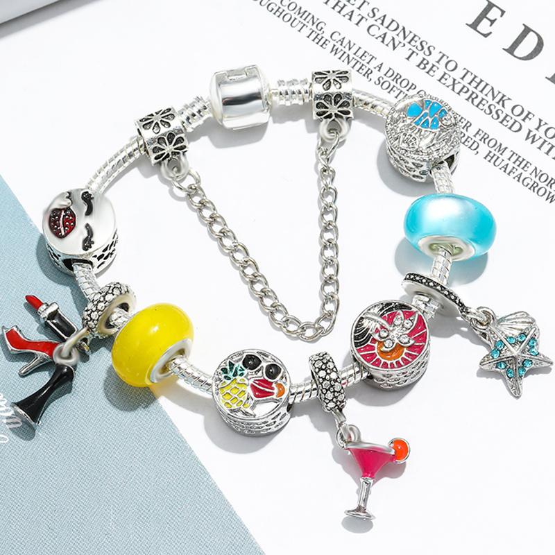 BAOPON Vintage Silver Color Charm Bracelets With Wine Glass Pendant DIY European Style Brand Bracelets For Women Dropshipping
BAOPON Vintage Silver Color Charm Bracelets With Wine Glass Pendant DIY European Style Brand Bracelets For Women Dropshipping