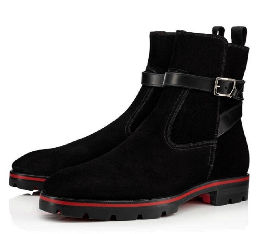 High Quality Red Bottom Ankle Boots Elegant Men Spikes Toe Luxury Designer Footwear Slip On Booties Outdoor Party Wedding Loafers, Black
High Quality Red Bottom Ankle Boots Elegant Men Spikes Toe Luxury Designer Footwear Slip On Booties Outdoor Party Wedding Loafers, Black