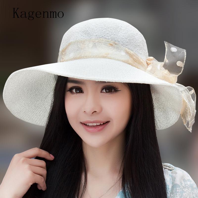 Wide Brim Hats Kagenmo Hat Female Sunbonnet Big Beach Cap Sun Anti-uv Folding Elegant Fashion
Wide Brim Hats Kagenmo Hat Female Sunbonnet Big Beach Cap Sun Anti-uv Folding Elegant Fashion