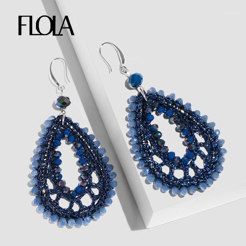 Dangle & Chandelier FLOLA Bohemia Blue Beaded Earrings For Woman Statement Oorbellen Hangers Handmade Ethnic Jewelry Earings Ersp331 
Dangle & Chandelier FLOLA Bohemia Blue Beaded Earrings For Woman Statement Oorbellen Hangers Handmade Ethnic Jewelry Earings Ersp331