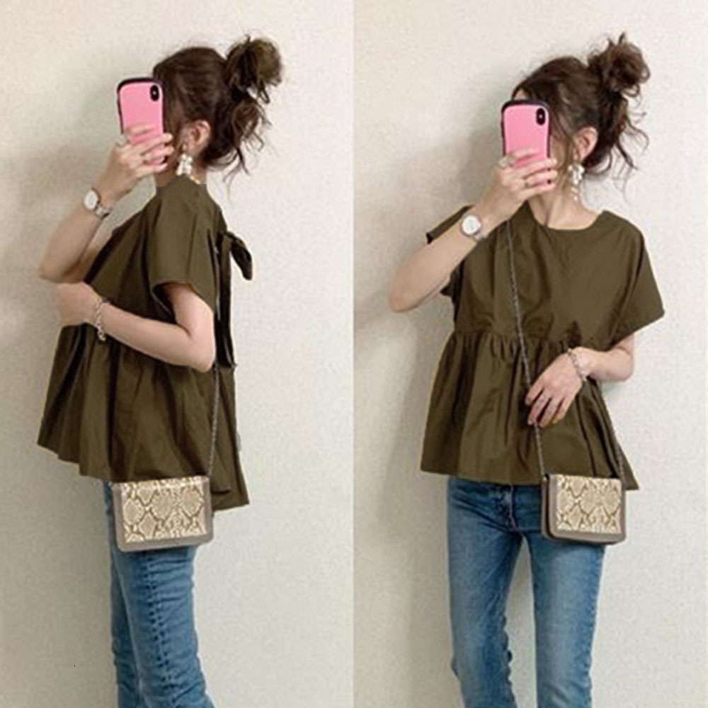 2021 New Japan Bowknot Lace-up Ladies Blouse Ruffled Short-sleeved Shirt Simple Female Blouses Waist Top T4I0, Beige
2021 New Japan Bowknot Lace-up Ladies Blouse Ruffled Short-sleeved Shirt Simple Female Blouses Waist Top T4I0, Beige