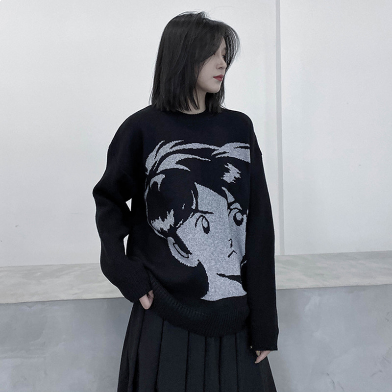 2021 New Character of Cartoon Girl Style Oversized Long-sleeve Sweater the Neck Harajuku New Streetwear Pullovers V64w, 250black
2021 New Character of Cartoon Girl Style Oversized Long-sleeve Sweater the Neck Harajuku New Streetwear Pullovers V64w, 250black