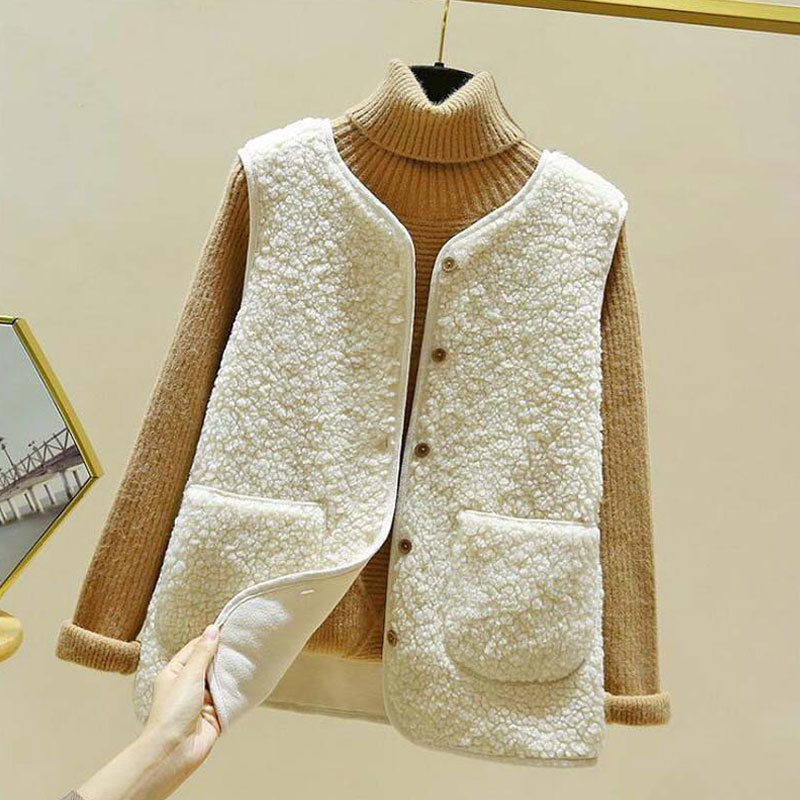 2020 Autumn Vest Women Waistcoat Winter Thermal Warm Thick Fleece Vests For Women Sleeveless Jacket Ladies White, Beige
2020 Autumn Vest Women Waistcoat Winter Thermal Warm Thick Fleece Vests For Women Sleeveless Jacket Ladies White, Beige