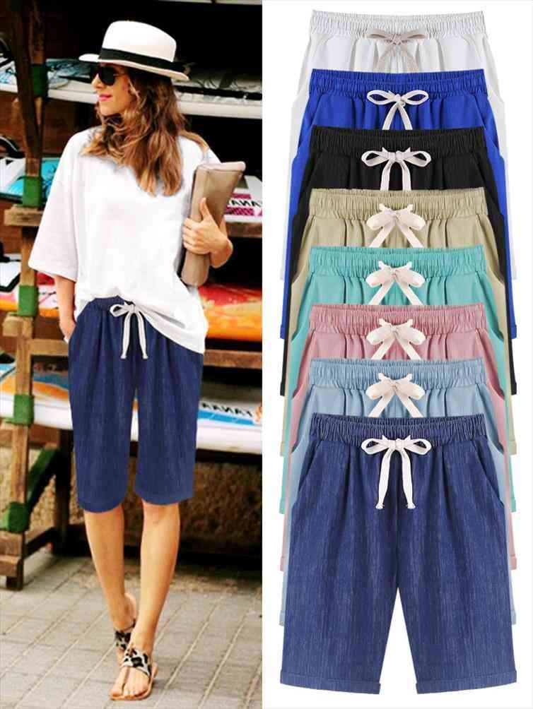 Summer Large Size Women Pants Loose Cotton Solid Color Casual Short Pants Female Plus Size 8xl, Black;white
Summer Large Size Women Pants Loose Cotton Solid Color Casual Short Pants Female Plus Size 8xl, Black;white
