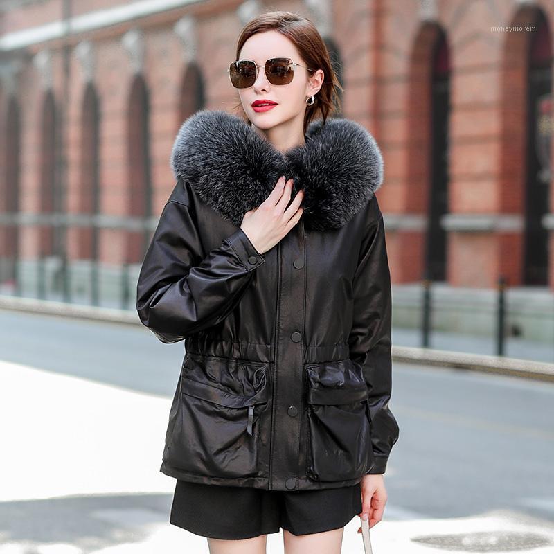 Real Leather Jacket Women Sheepskin Coat Female Winter Down Jackets Hooded Parkas Woman Fur Collar 2020 Veste Femme Pph25761, Black
Real Leather Jacket Women Sheepskin Coat Female Winter Down Jackets Hooded Parkas Woman Fur Collar 2020 Veste Femme Pph25761, Black
