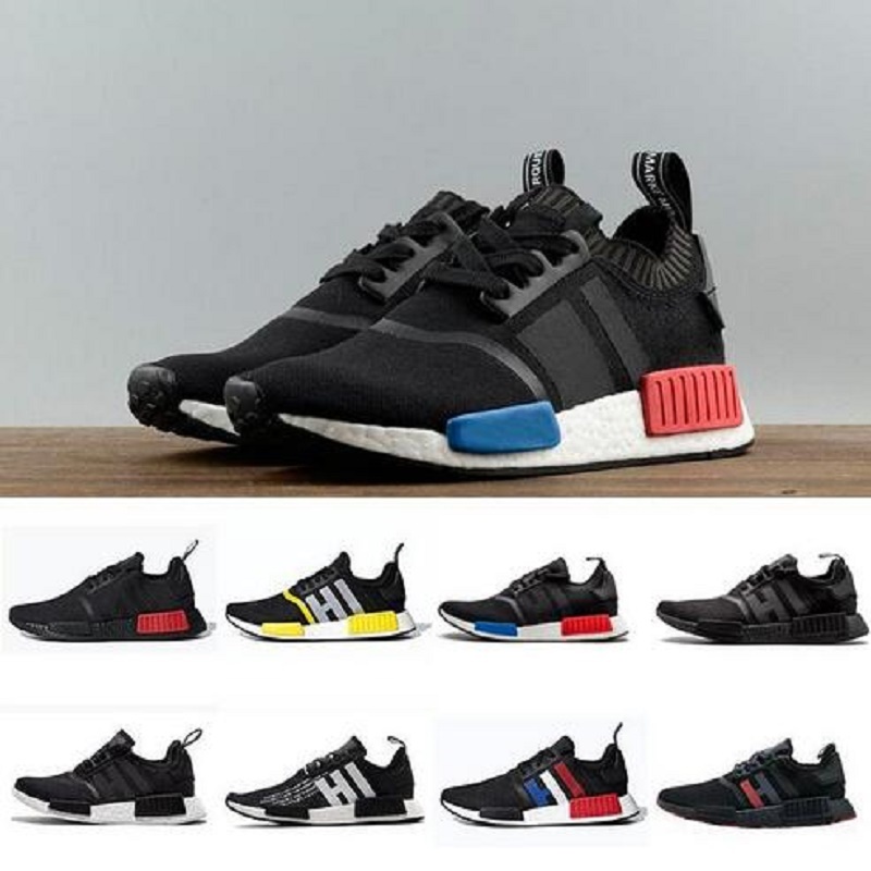 Vintage R1 Sports Shoes Triple Black White Oreo Atmos Bred OG Mens Trainers Sho…