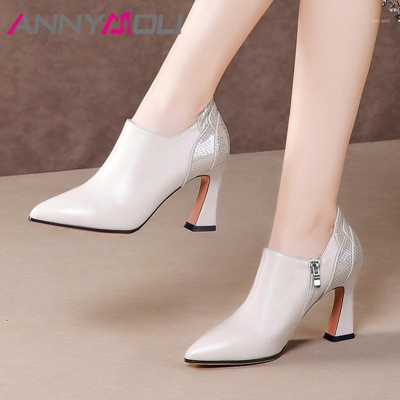 ANNYMOLI High Heels Women Pumps Natural Genuine Leather Thick High Heels Shoes Real Leather Zipper Shoes Ladies Plus Size 34-421, Beige
ANNYMOLI High Heels Women Pumps Natural Genuine Leather Thick High Heels Shoes Real Leather Zipper Shoes Ladies Plus Size 34-421, Beige