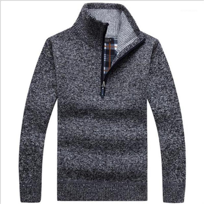 Autumn Men's Thick Warm Knitted Pullover Half Zip Wool Fleece Winter Coat Comfy Clothing Solid Long Sleeve Turtleneck Sweaters1, Dark grey
Autumn Men's Thick Warm Knitted Pullover Half Zip Wool Fleece Winter Coat Comfy Clothing Solid Long Sleeve Turtleneck Sweaters1, Dark grey