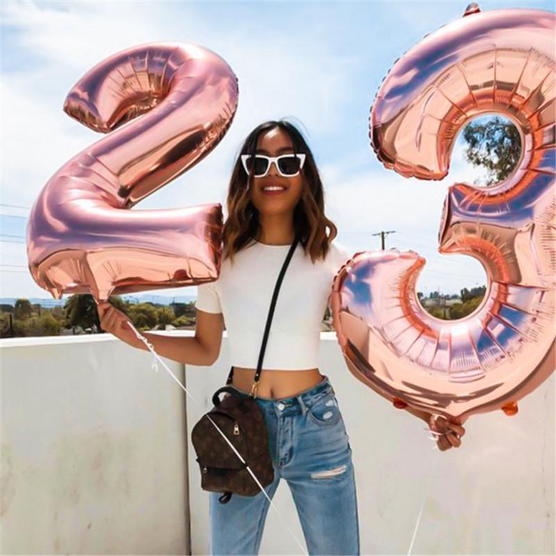 32/40inch Number Aluminum Foil Balloons Rose Gold Silver Digit Figure Balloon Child Adult Happy New YEAR Decor Party Supplies
32/40inch Number Aluminum Foil Balloons Rose Gold Silver Digit Figure Balloon Child Adult Happy New YEAR Decor Party Supplies