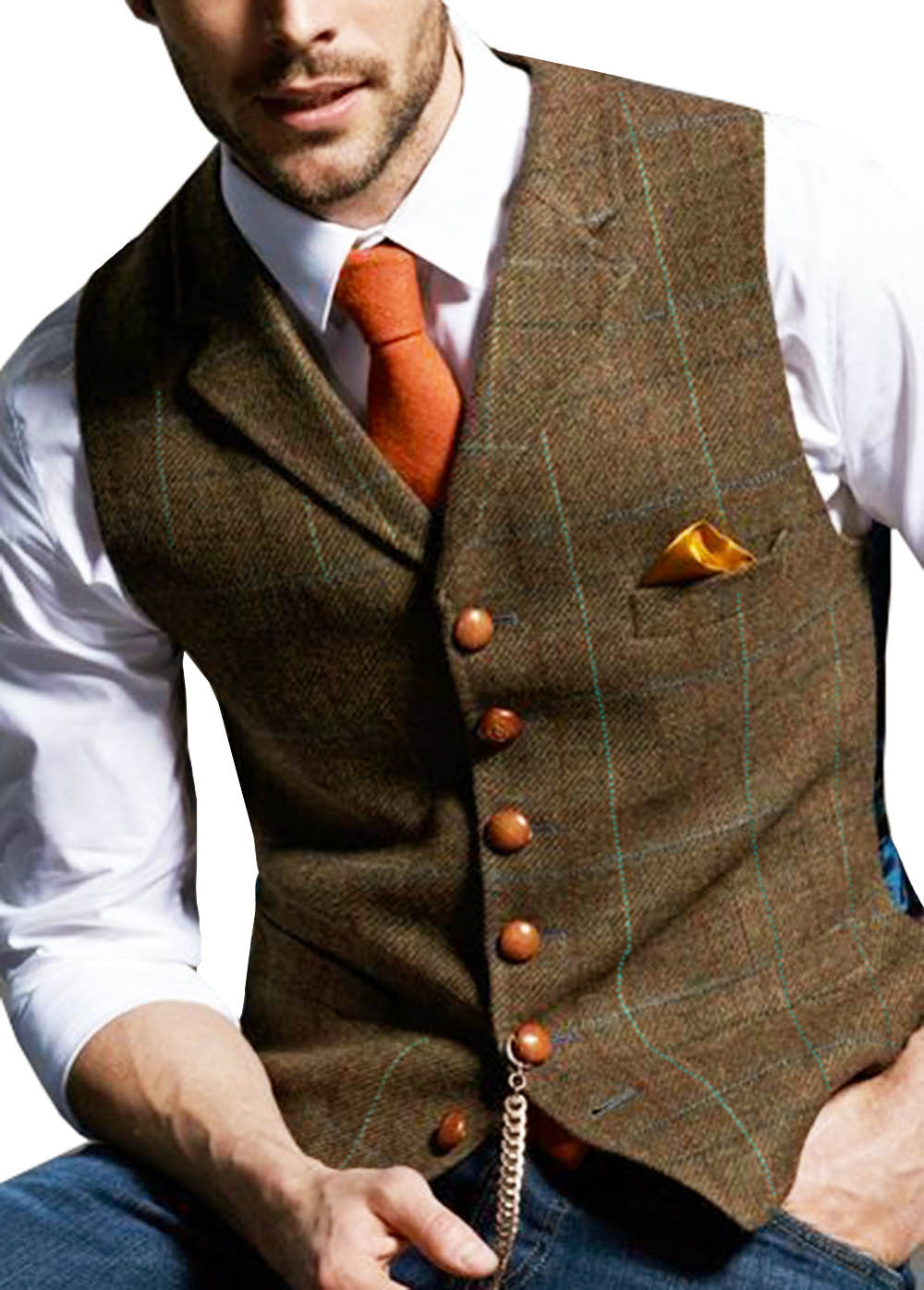 2021 England Styl Wool Groom Vests Wedding Mens slim fit Tailor Made Wedding Party for men Attire Groomsmen Vest Prom Dinner Business