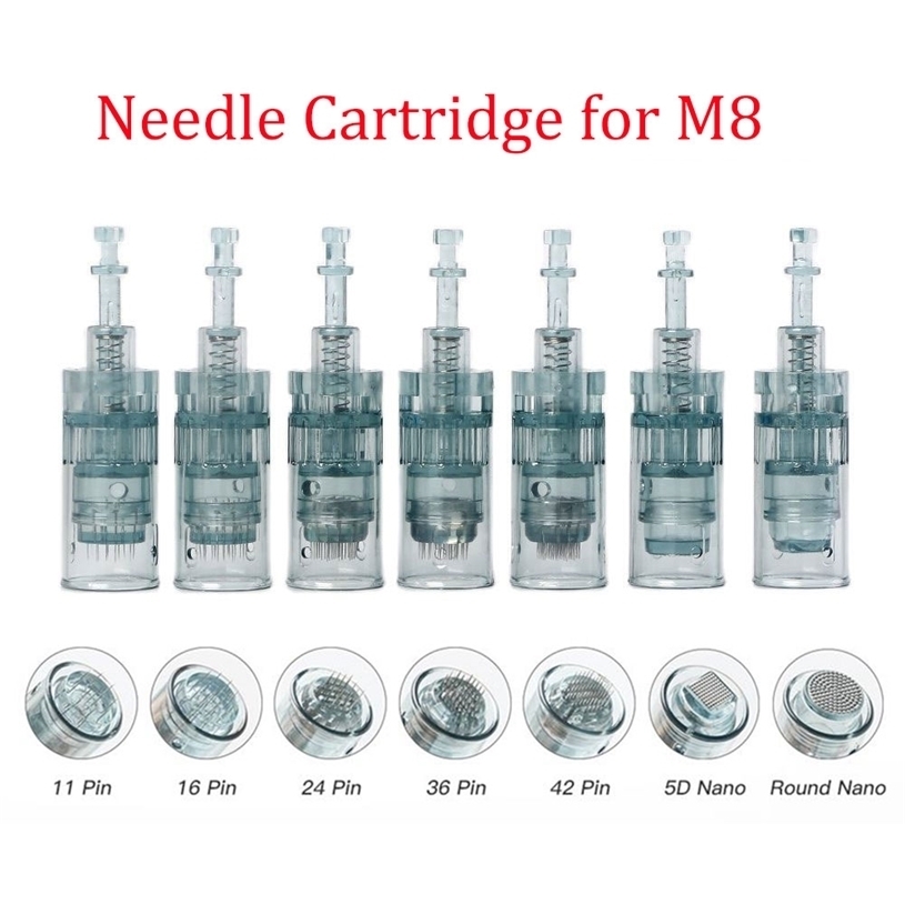 

10/20Pcs Dr. Pen M8 Needle Cartridges Bayonet 11 16 36 42 Nano MTS Micro Needling for Dr pen Microneedling 211229