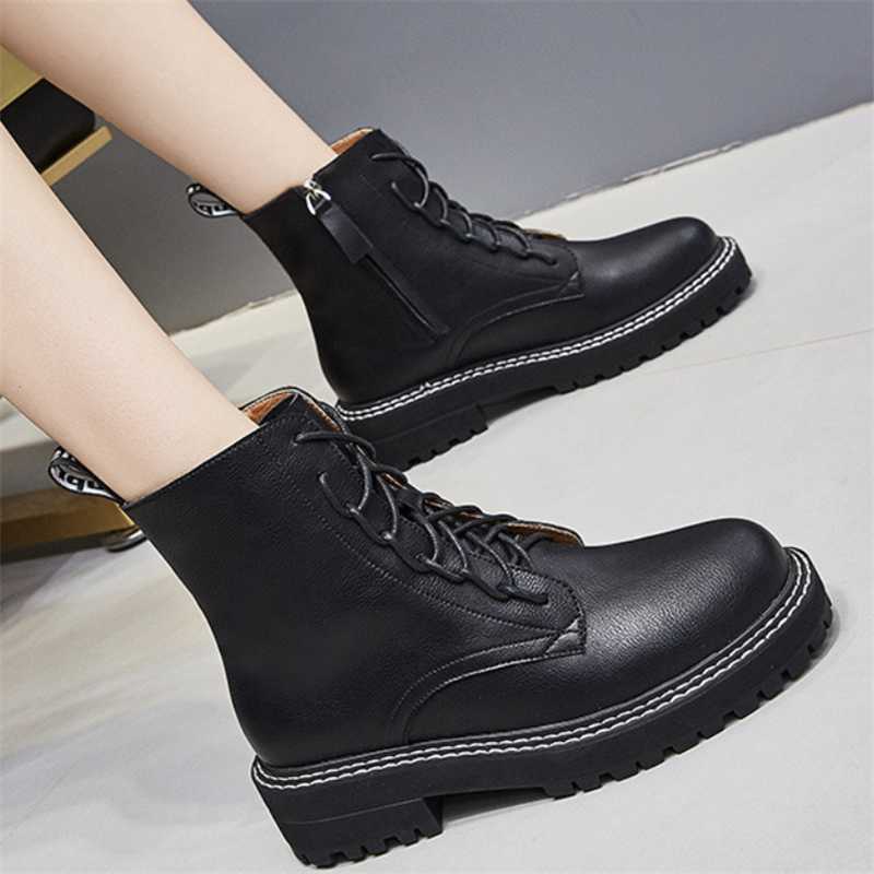 Genuine Leather Women's boots Autumn 2020 New Round Toe Non-slip Platform Female Short boots ZIP Comfortable Women shoes, Black
Genuine Leather Women's boots Autumn 2020 New Round Toe Non-slip Platform Female Short boots ZIP Comfortable Women shoes, Black