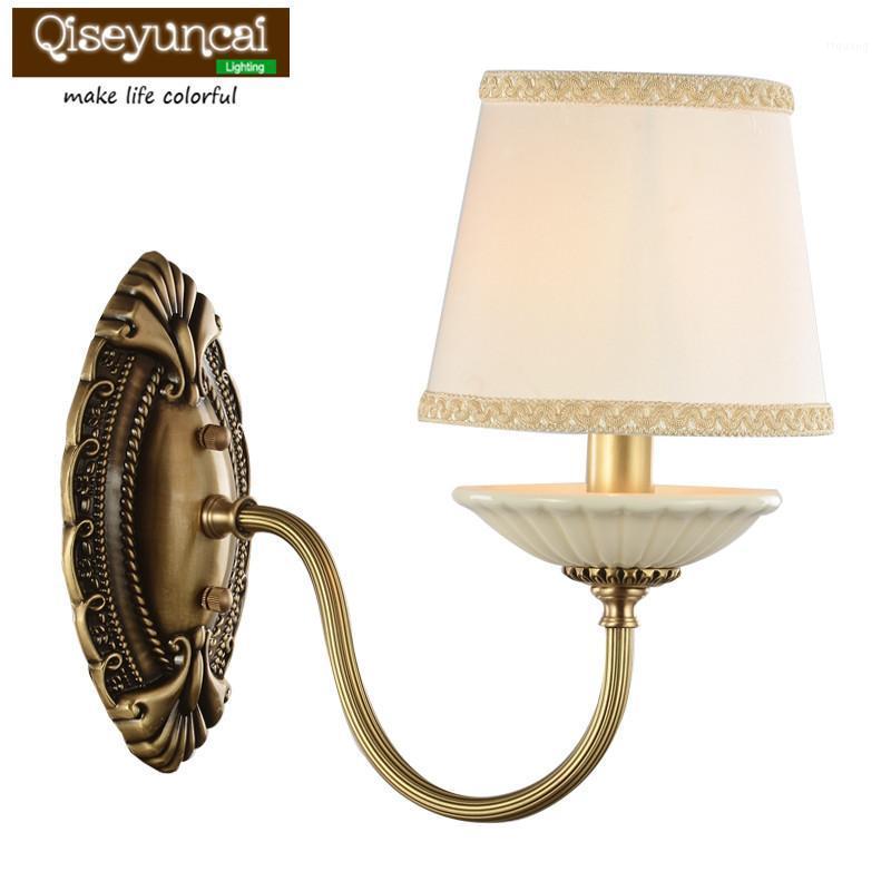 Qiseyuncai American living room copper wall lamp study bedroom bedside simple single head copper wall lamp1
Qiseyuncai American living room copper wall lamp study bedroom bedside simple single head copper wall lamp1