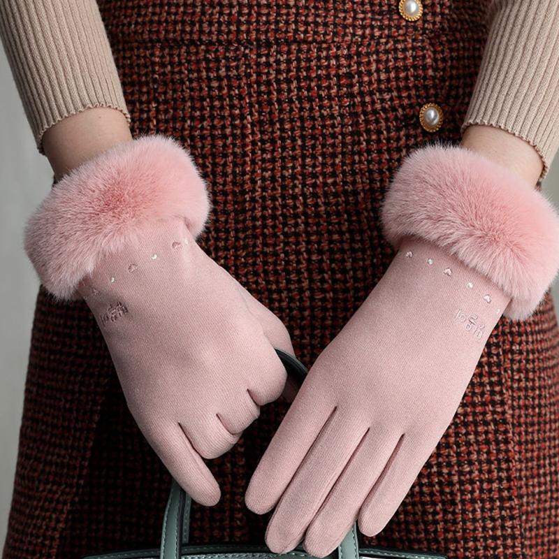 Women Winter Cold Weather Full Finger Gloves Thick Warm Plush Lined Sweet Heart Embroidery Driving Touch Screen Mittens
Women Winter Cold Weather Full Finger Gloves Thick Warm Plush Lined Sweet Heart Embroidery Driving Touch Screen Mittens