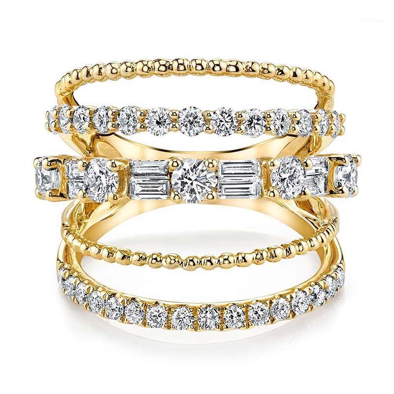 Huitan Trendy Bohemian Stylish Women Rings Several Layers With Full Micro Paved Women Jewelry Gold Color Available Ring1
Huitan Trendy Bohemian Stylish Women Rings Several Layers With Full Micro Paved Women Jewelry Gold Color Available Ring1