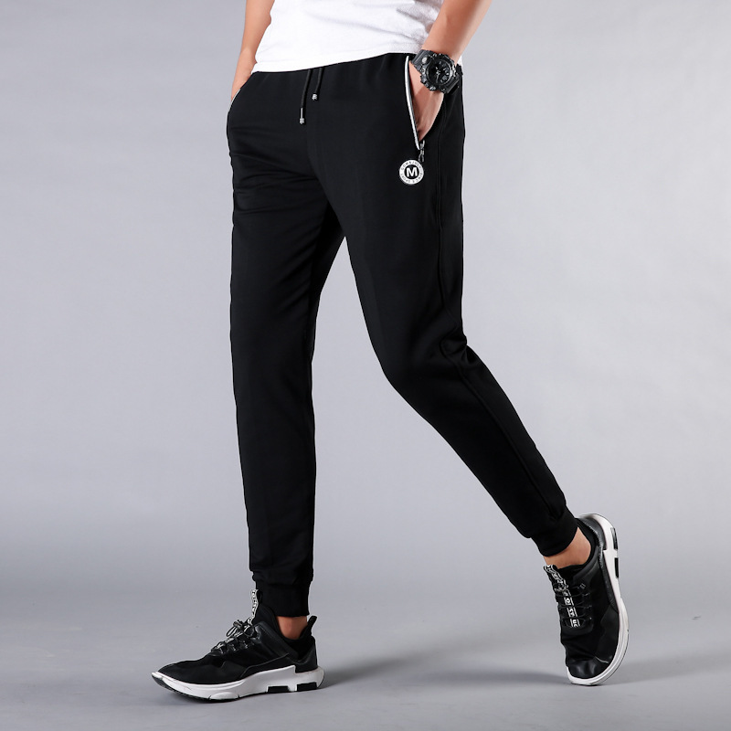 Big Size Sports Trousers Male Loose Leggings Plus Fat plus Fat Man Feet Leisure Wei Pants Close The Mouth Knitting Wei Pants T200422