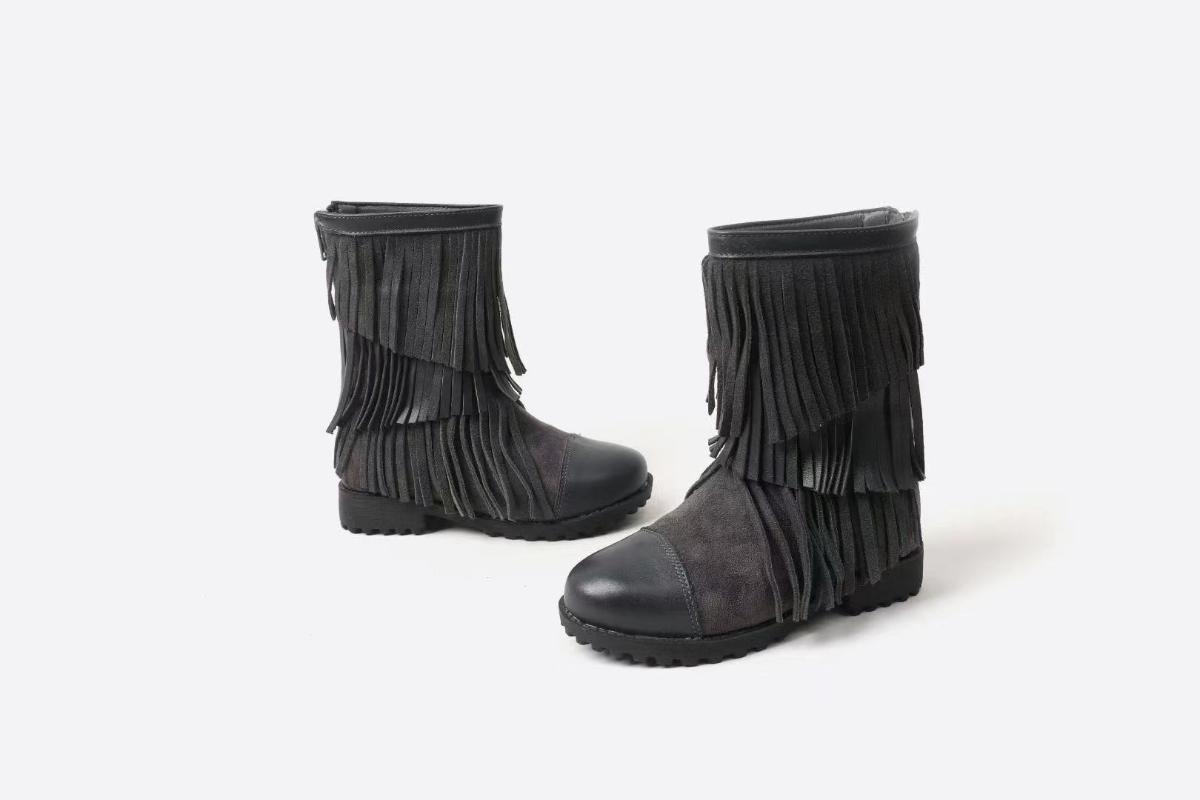 2021 New Spring Fringe Boots For Girls Shoes, As pic