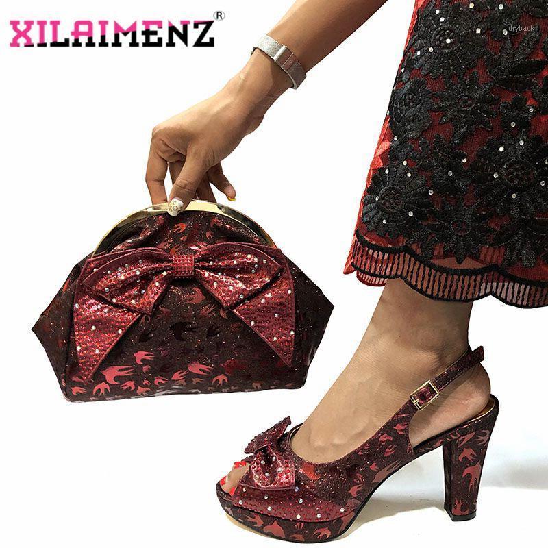 Fashion Women Wine Color Sandals And Bag Set To Match 10 cm High Quality African Shoes With Matching Bags For Wedding Party1, Black
Fashion Women Wine Color Sandals And Bag Set To Match 10 cm High Quality African Shoes With Matching Bags For Wedding Party1, Black