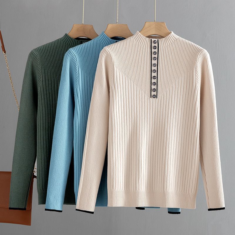 2021 New Button Women Thick Autmn Winter Warm Turtleneck Pullover Jumper Female Stretchy Knitted Ribbed Sweater Top L7hu, Blue
2021 New Button Women Thick Autmn Winter Warm Turtleneck Pullover Jumper Female Stretchy Knitted Ribbed Sweater Top L7hu, Blue
