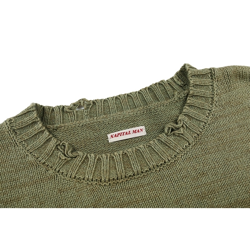 Top Quality FW Kapital Solid Color Pullovers Men Women Couple Short Pullovers Hip-hop Casual Pullovers 201203