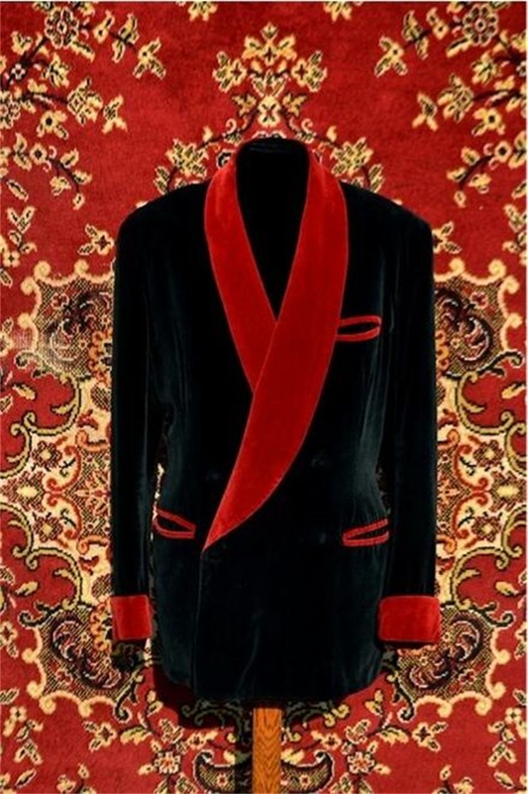 Winter Warm Velvet Wedding Tuxedos Slim FIt Mens Groom Coat Suits Plus Size Prom Party Blazer Jacket Only One Piece