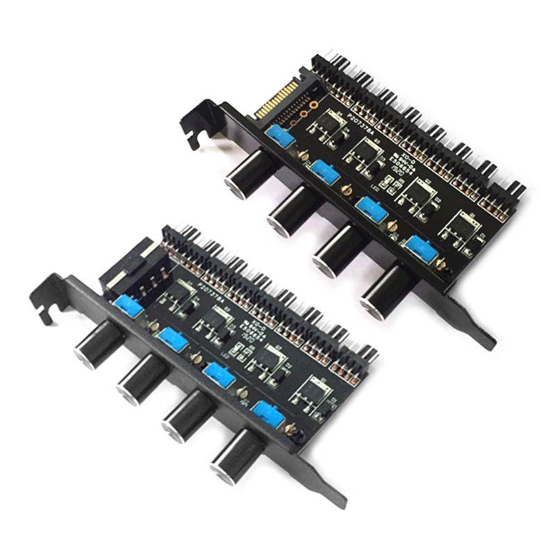 PC 8 Channels Fan Hub 4 Knob Cooling Fan Speed Controller for CPU Case HDD VGA PWM PCI Bracket Supply SATA/4Pin Interface
PC 8 Channels Fan Hub 4 Knob Cooling Fan Speed Controller for CPU Case HDD VGA PWM PCI Bracket Supply SATA/4Pin Interface