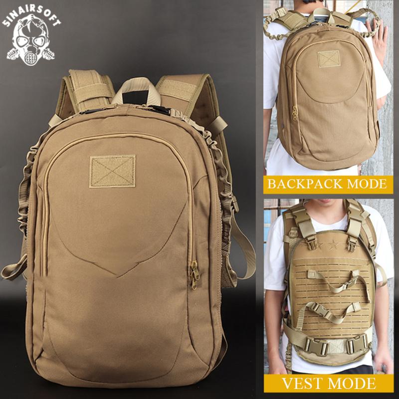 Outdoor Sports Tactical Hunting Paintball Backpack Vest Dual-use One Oxford Cloth Large Capacity Backpack Waterproof, Bk
Outdoor Sports Tactical Hunting Paintball Backpack Vest Dual-use One Oxford Cloth Large Capacity Backpack Waterproof, Bk
