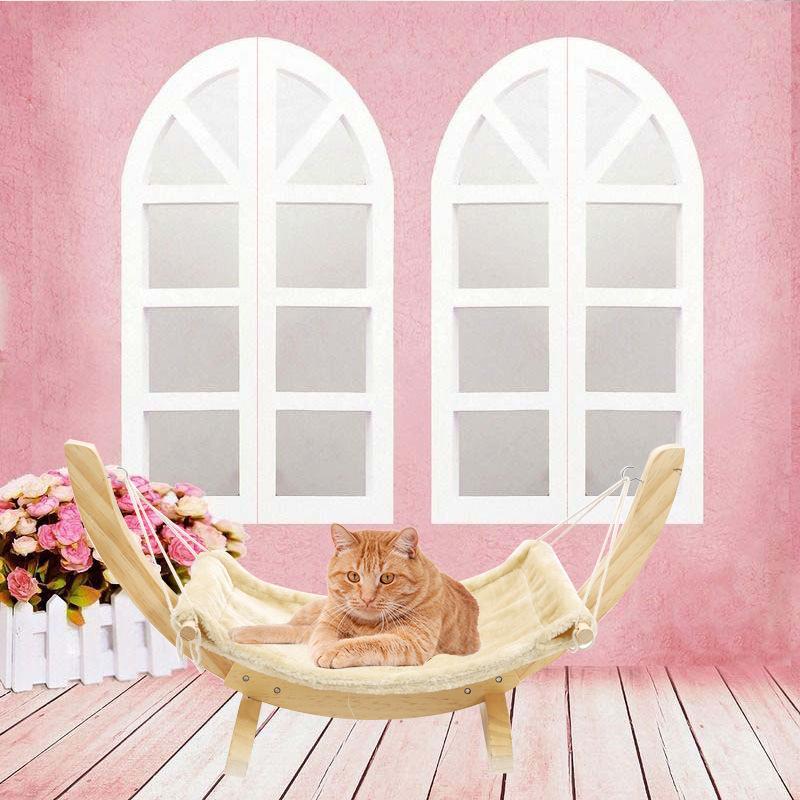New Hammock Cat Wooden Bed Pet Supplies Autumn and Winter Kitten Soft Material Warm Cats Hammock Pet Accessories
New Hammock Cat Wooden Bed Pet Supplies Autumn and Winter Kitten Soft Material Warm Cats Hammock Pet Accessories