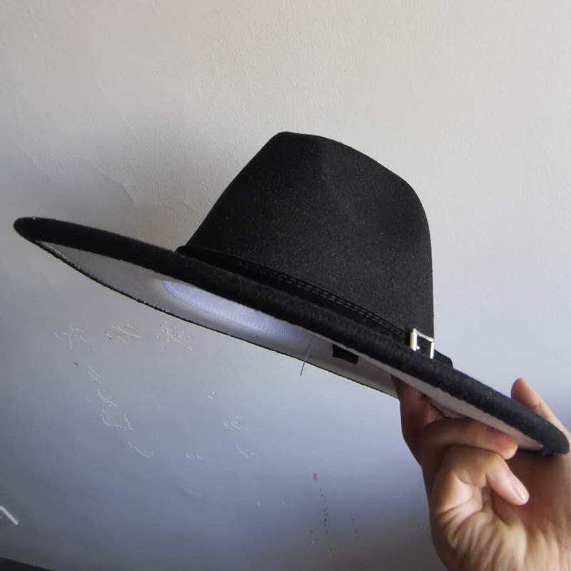 Wide Brim Hats QBHAT Black White Patchwork Wool Felt Jazz Fedora With Belt Buckle Vintage Fashion Men Women Panama Cowboy Cap, As pic
Wide Brim Hats QBHAT Black White Patchwork Wool Felt Jazz Fedora With Belt Buckle Vintage Fashion Men Women Panama Cowboy Cap, As pic