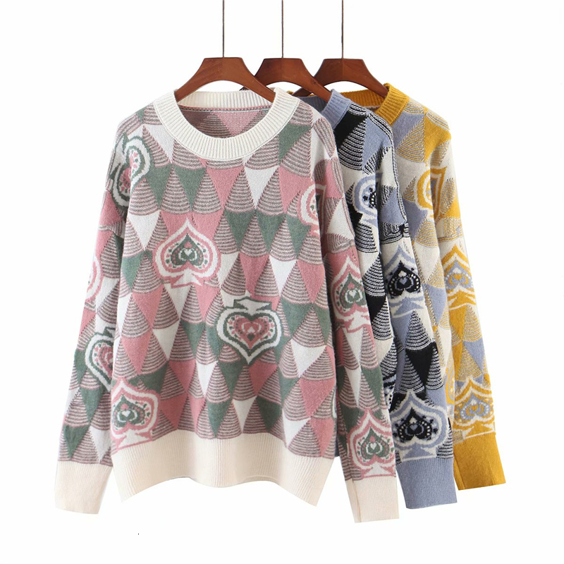 2021 New Doce Corao Jacquard Suteres Outono Moda Senhoras O-pescoo Streetwear Feminino Causal Topos Menina Chique Camisola G1e3, Pink
2021 New Doce Corao Jacquard Suteres Outono Moda Senhoras O-pescoo Streetwear Feminino Causal Topos Menina Chique Camisola G1e3, Pink