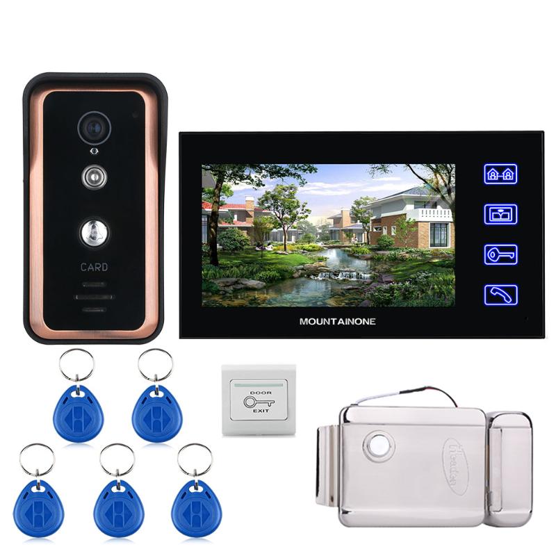 Touch Key Wired 7 inch Video Door Phone Video Intercom Doorbell System 1 RFID IR-CUT Camera+ Stainless Steel Electronic Lock 
Touch Key Wired 7 inch Video Door Phone Video Intercom Doorbell System 1 RFID IR-CUT Camera+ Stainless Steel Electronic Lock