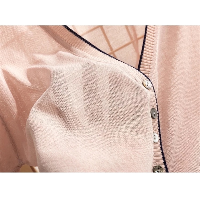 special price, thin knitted linen sweater, women's cardigan jacket, summer thin sunscreen, short air conditioning shirt. 201030