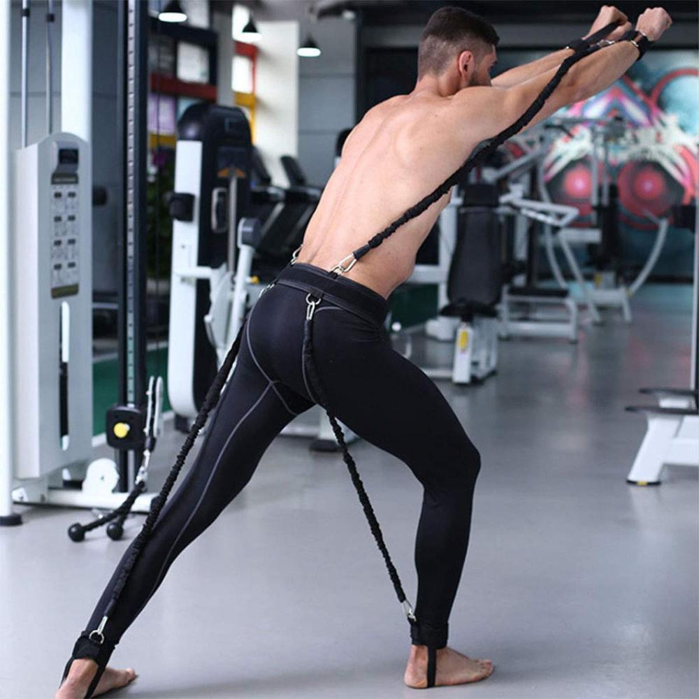 New Sports Fitness Bounce Trainer Leg Resistance Band Set Boxing Exercise Belt for Strength Training Workout Bouncing Bands 201124
