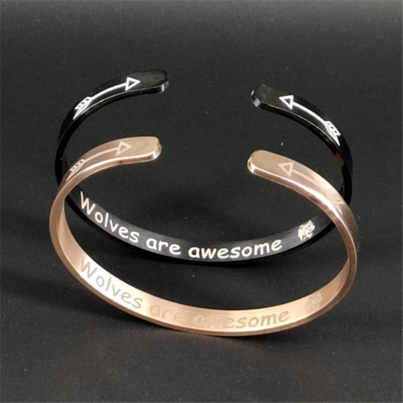 dropshipping High Quality Letter Wolf head Stainless Steel Bracelet Jewelry Charm Cuff Bracelets Bangles Gifts
dropshipping High Quality Letter Wolf head Stainless Steel Bracelet Jewelry Charm Cuff Bracelets Bangles Gifts