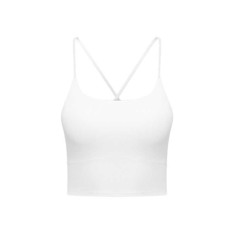 High Elastic Yoga Women's Camis Tanks Vest Women's Contrast Ribbon Cross Back Sports Underwear Running Fitness Tops Shirts Gym Clothes