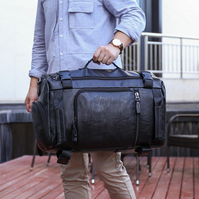 Male PU Leather Travel Bag Large Duffle Independent Shoes Storage Big Fitness Bags Handbag Bag Luggage Backpack zxd41, Style 1
Male PU Leather Travel Bag Large Duffle Independent Shoes Storage Big Fitness Bags Handbag Bag Luggage Backpack zxd41, Style 1